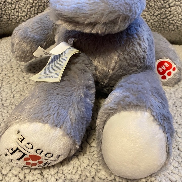 Build A Bear Wiley the Wolf Plush Toy Soft Great Wolf Lodge Grey White Blue Eyes - Picture 10 of 10